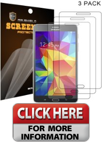 Mr Shield Samsung Galaxy Tab 4 7.0 7inch Premium Clear Screen Protector 3PACK with Lifetime Replacement Warranty Of